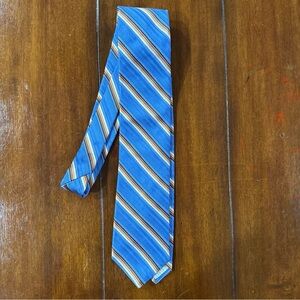 Vintage John W Nordstrom Silk Tie Blue Stripe Made in USA Classic Designer tie